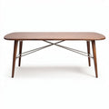 Eettafel van hout met stalen poten 180 x 90 x 75cm bruin
